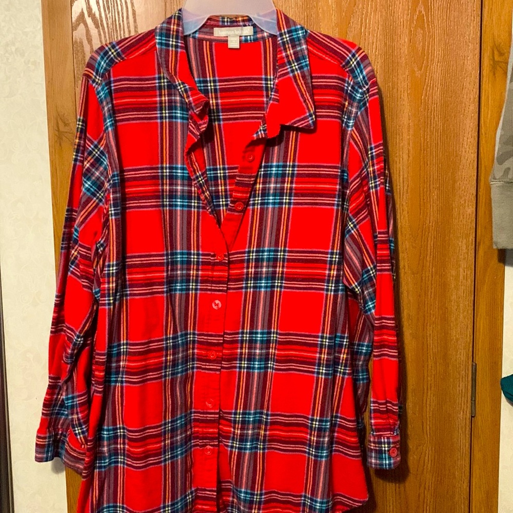 Woman within flannel